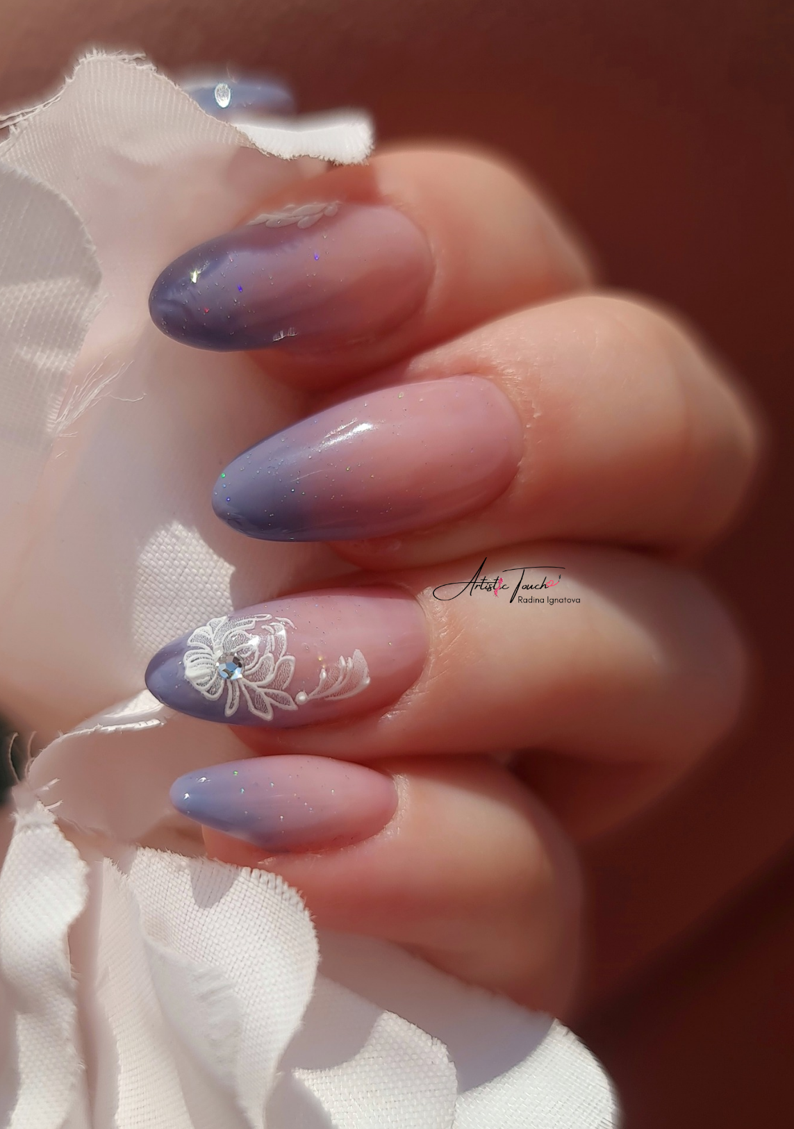 Easy Ombre Gel Polish Nails with Floral Nail Art | Step-by-Step Tutorial